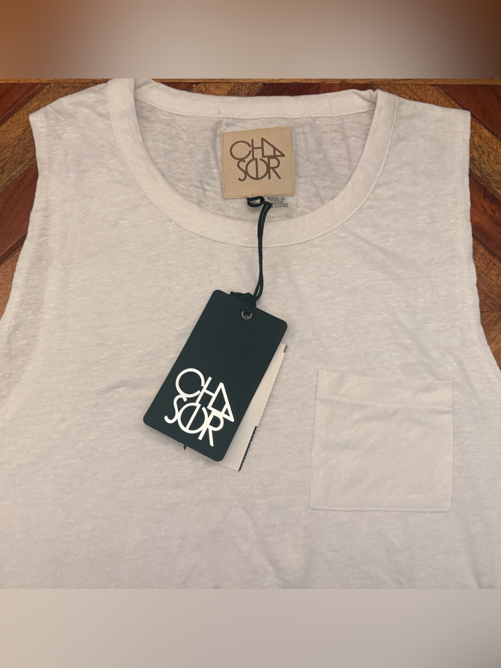 Chaser Brand Sleeveless Linen Top Large NWT